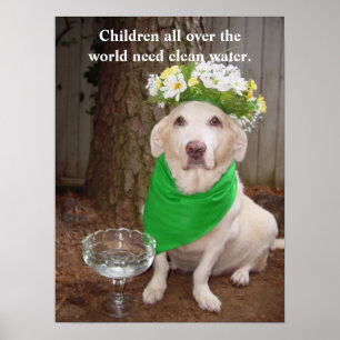 Kinderen over de hele wereld hebben schoon water n poster