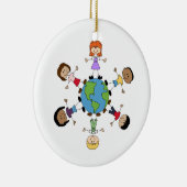 Kinderen over de hele wereld keramisch ornament (Rechts)