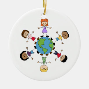 Kinderen over de hele wereld keramisch ornament