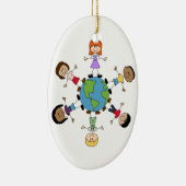 Kinderen over de hele wereld keramisch ornament (Rechts)