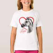 Kinderen Paard Liefde T-shirt (Voorkant)
