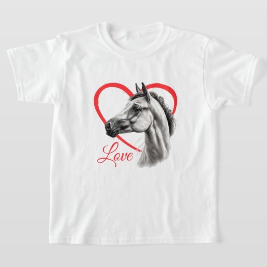 Kinderen Paard Liefde T-shirt (Laagn)