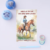 Kinderen Paardenlessen - Waterverf Paardenvlieger Flyer (Enkel)