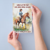 Kinderen Paardenlessen - Waterverf Paardenvlieger Flyer (Hand)