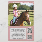 Kinderen Paardrijden Lesson Flyer met QR Codes (Voorkant)