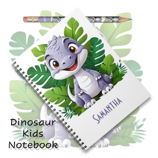 Kinderen Paarse Dinosaur Adventure Notitieboek