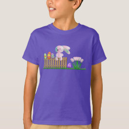 Kinderen Paarse T-Shirt Jongens Konijn Eieren Vaka