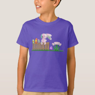 Kinderen Paarse T-Shirt Jongens Konijn Eieren Vaka