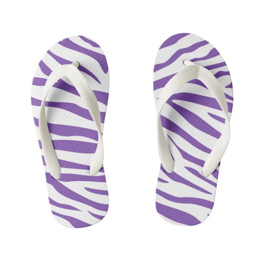 Kinderen Paarse Zebra Streep Flip Flops (Voetbed)