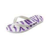Kinderen Paarse Zebra Streep Flip Flops (Schuin)