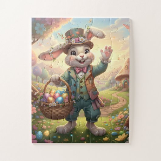 Kinderen Paashaas puzzel - 30 oversized stukken (Verticaal)
