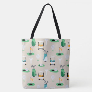 Kinderen, Papa, Opa Golfer Golfkar Golfen Sportief Tote Bag