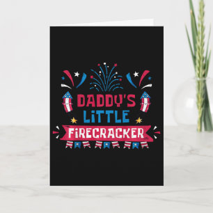 Kinderen Papa's Kleine Vuurwerk Onafhankelijkheids Kaart