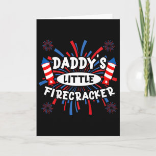 Kinderen Papa's Kleine Vuurwerk Onafhankelijkheids Kaart