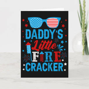 Kinderen Papa's Kleine Vuurwerk Onafhankelijkheids Kaart
