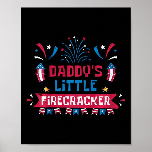 Kinderen Papa's Kleine Vuurwerk Onafhankelijkheids Poster (Voorkant)