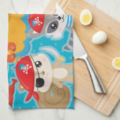kinderen Party Pirate Keuken Handdoek (Quarter Fold)