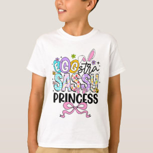Kinderen Pasen Dag Extra Sy Prinses Meisje Konijn T-shirt
