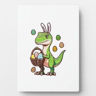 Kinderen Pasen Dinosaurus Trex Ei Jacht Jongens Ki Fotoplaat