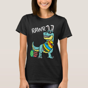 Kinderen Pasen Trex Konijn Rawr Peuter Jongens Pas T-shirt