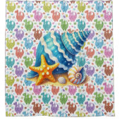 Kinderen Pastel Draken Douchegordijn (Voorkant)