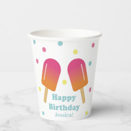 Kinderen Pastel Ice Pop Paper Cups Papieren Bekers