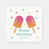 Kinderen Pastel Ice Pop servet (Voorkant)