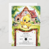 Kinderen Pastel Kip Verjaardag Kaart (Voorkant / Achterkant)