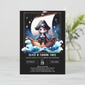 Kinderen Pastel Pirate Verjaardag Kaart (Staand voorkant)