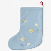 Kinderen patroon op blauw kleine kerstsok (Achterkant)