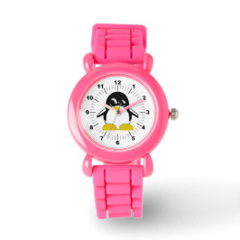 Kinderen Penguin Pink Glitter Strap Horloge
