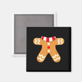 Kinderen peperkoek man kostuum bijpassend kerstfee magneet (Voorkant / Achterkant)