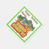 Kinderen personaliseren Dino-verjaardag servetten (Hoek)
