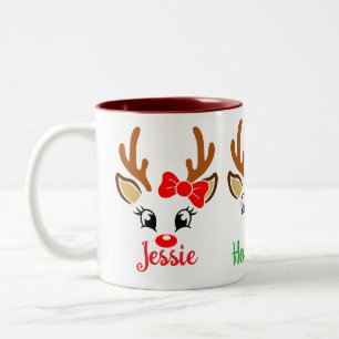 Kinderen personaliseren hete chocolademelk tweekleurige koffiemok