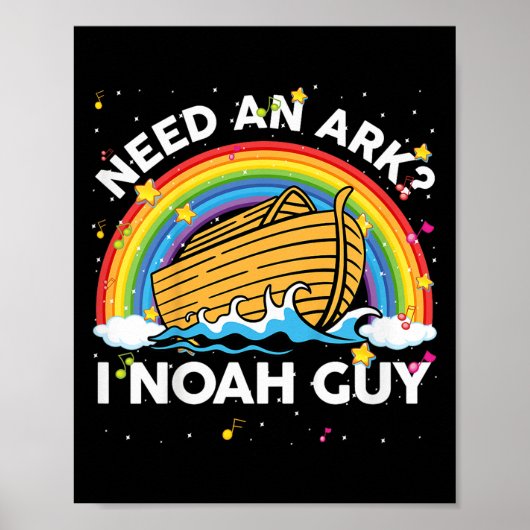 Kinderen Peuter Kind Heeft Ark I Noach Man Christe Poster (Voorkant)