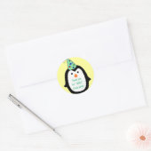 Kinderen Pinguïn Dragen Party Pet Verjaardagsgunst Ronde Sticker (Envelop)