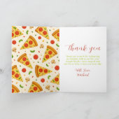Kinderen Pizza Feest Dank Je Kaart (Binnen)