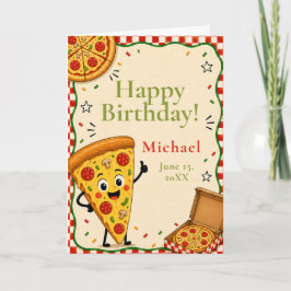 Kinderen Pizza Verjaardagskaart Kaart