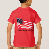 Kinderen Pledge Allegiance Flag Hanes T-Shirt (Achterkant)