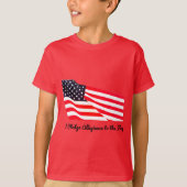 Kinderen Pledge Allegiance Flag Hanes T-Shirt (Voorkant)