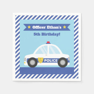 Kinderen Politie Verjaardagsfeest Benodigdheden Servet