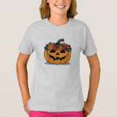 Kinderen Pompoen Halloween T-Shirt (Voorkant)