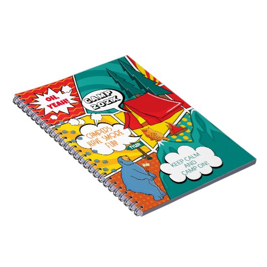Kinderen Pop Art Zomerkamp Notitieboek (Rechterzijde)