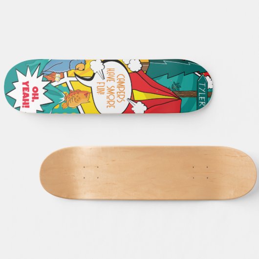 Kinderen Pop Art Zomerkamp Persoonlijk Skateboard (Horizontaal)