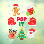 Kinderen Pop Het Kerst Bubbel Sinterklaas Rendier Raamsticker (Vel 3)