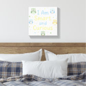 Kinderen Positieve Affirmatie Slim en Nieuwsgierig Canvas Afdruk (Insitu (Slaapkamer))