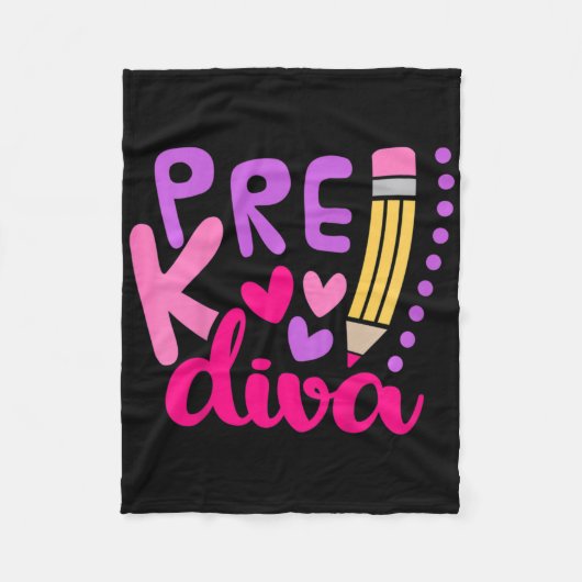 Kinderen Pre-k Diva Fleece Deken (Voorkant)