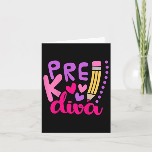Kinderen Pre-k Diva Kaart (Voorkant)