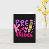 Kinderen Pre-k Diva Kaart (Gele Bloem)
