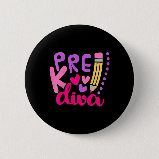 Kinderen Pre-k Diva Ronde Button 5,7 Cm (Voorkant)